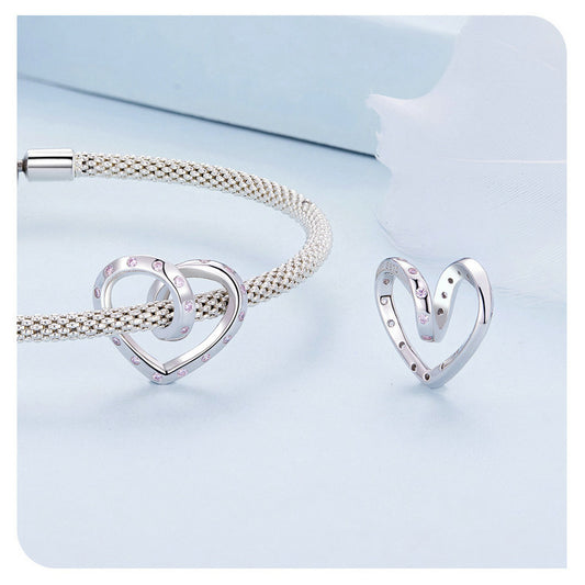 Sterling 925 silver charm the twist charm pendant fits Pandora charm and European charm bracelet