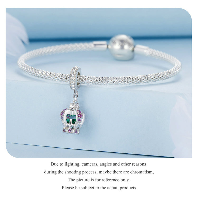 Sterling 925 silver charm the crown pendant fits Pandora charm and European charm bracelet