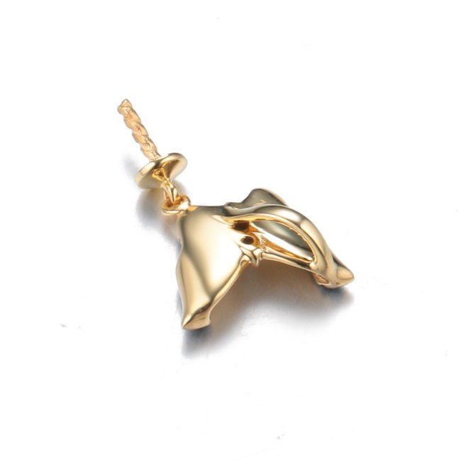 Real gold 14k solid gold pendant setting CZ cubic zirconia ins stylish the butterfly, Yellow gold Xaxe.com