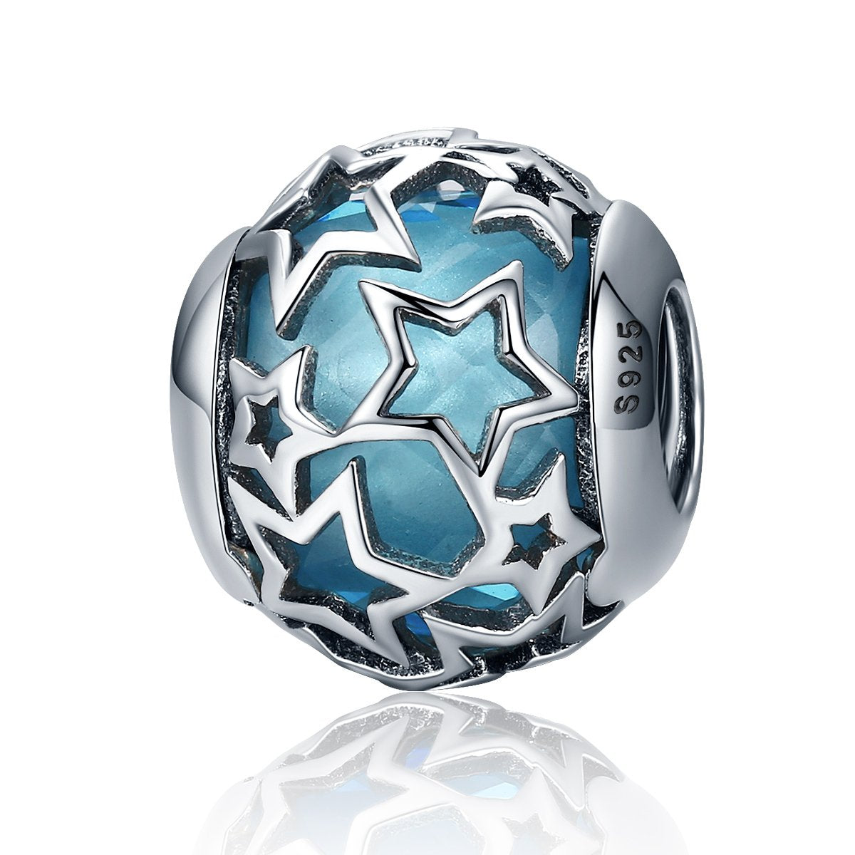 Sterling 925 silver charm the green sky bead pendant fits Pandora charm and European charm bracelet Xaxe.com
