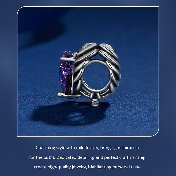 Sterling 925 silver charm the skeleton heart pendant fits Pandora charm and European charm bracelet Xaxe.com