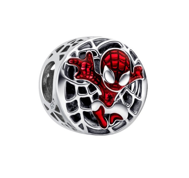 Sterling 925 silver charm the spiderman bead pendant fits Pandora char –