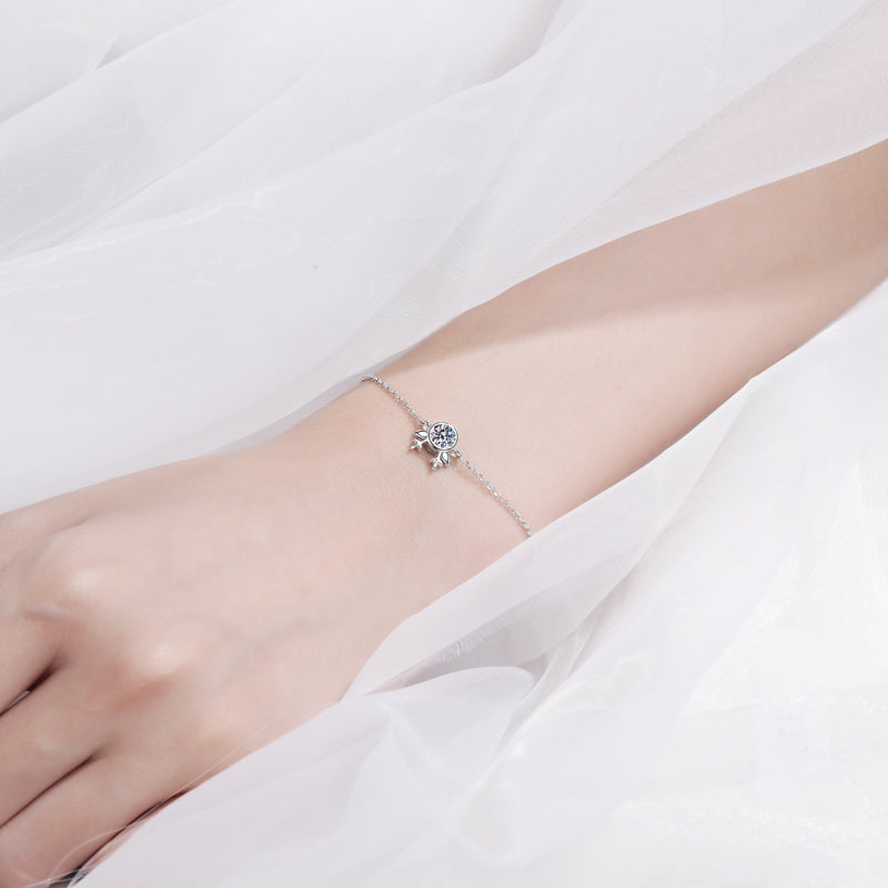 0.5 CT MOISSANITE Diamond Bracelet, Simulated Diamonds Bracelet - Sterling Silver Adjustable Women Bracelet Wedding Jewelry Xaxe.com