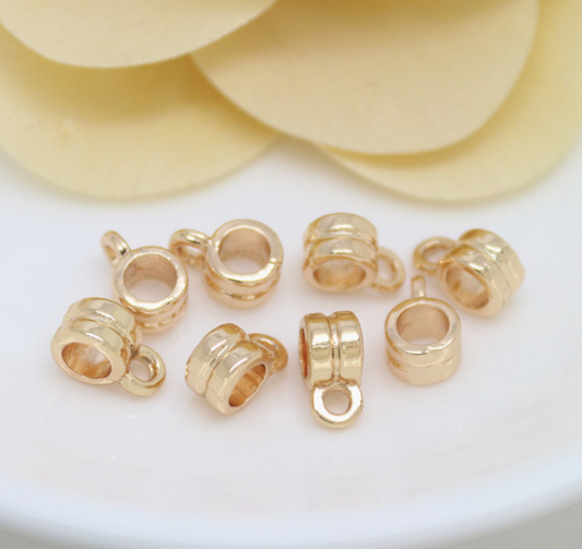 10 pcs 24k gold plated circle brass spacer beads pendants  brass caps brass bead Xaxe.com