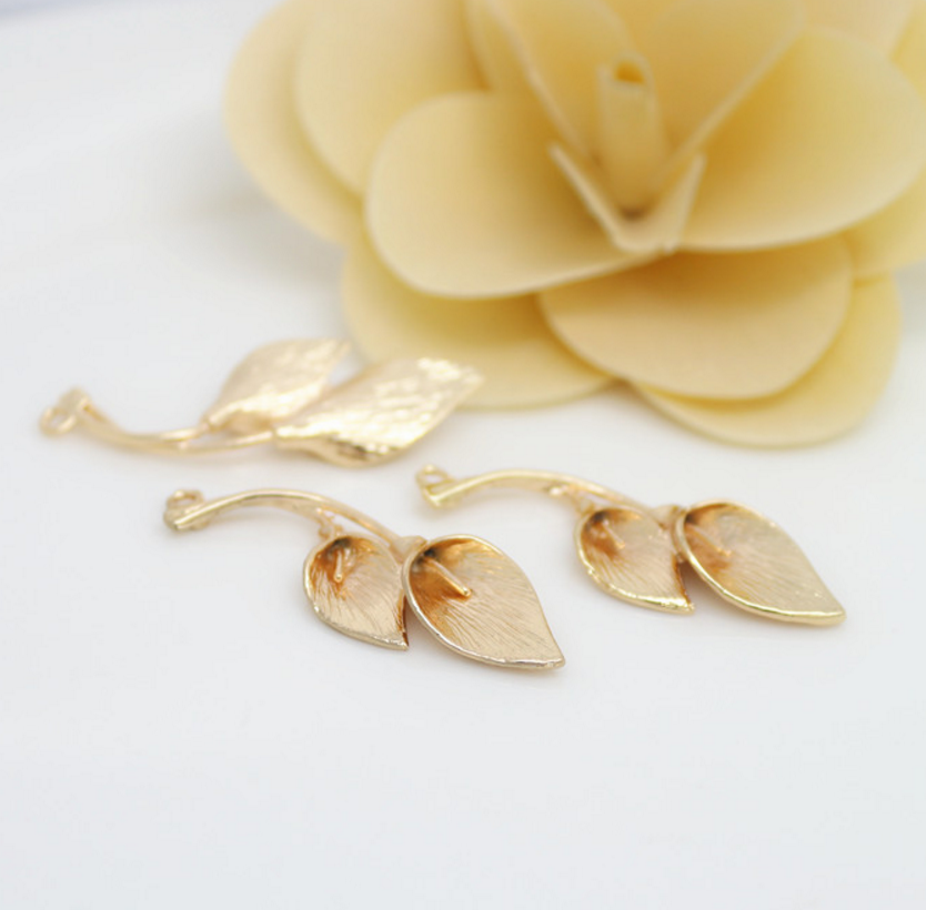 10 pcs 24k gold plated lily flower bead cap brass spacer beads pendants  brass caps brass bead Xaxe.com