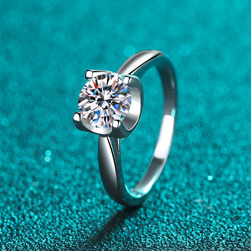 2 CT MOISSANITE Diamond Engagement solitaire Ring, Square, Solid 925 Silver, Elegant Wedding Ring, PT950, Passes Diamond Tester az147 Xaxe.com