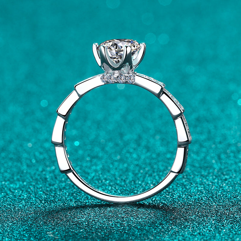 2 CT MOISSANITE Diamond Engagement solitaire Ring, Square, Solid 925 Silver, Elegant Wedding Ring, Platinum Plated, Passes Diamond Tester az156 Xaxe.com