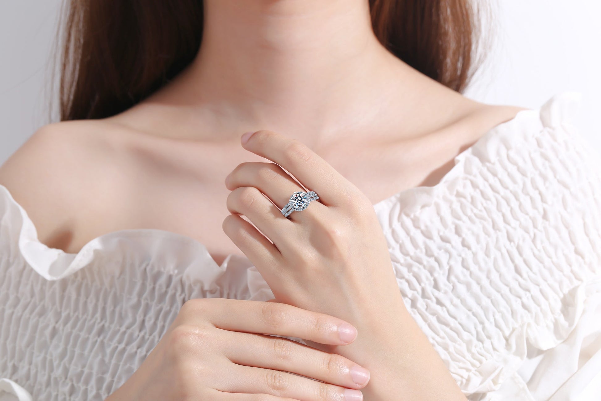 3 CT Big MOISSANITE Diamond Engagement solitaire  Ring, 925 Silver, wedding ring, Platinum Plated, Passes Diamond Tester Xaxe.com
