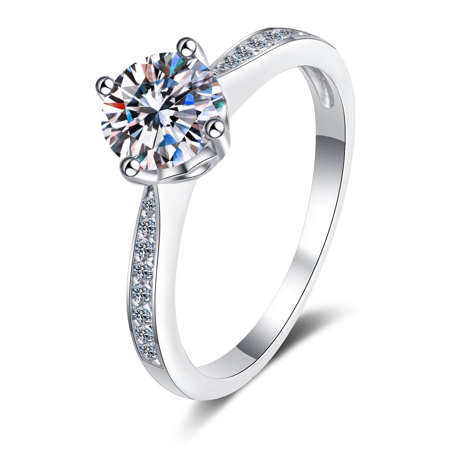 3 CT MOISSANITE Diamond Engagement Solitaire Ring, 925 Silver, Elegant Wedding Ring, PT950, Passes Diamond Tester az232 Xaxe.com