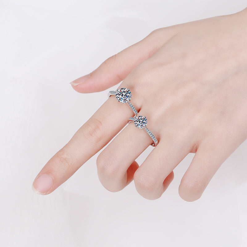 3 CT MOISSANITE Diamond Engagement Solitaire Ring, 925 Silver, Elegant Wedding Ring, PT950, Passes Diamond Tester az232 Xaxe.com