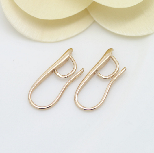 5 pairs of 24k gold plated brass earring hook Xaxe.com