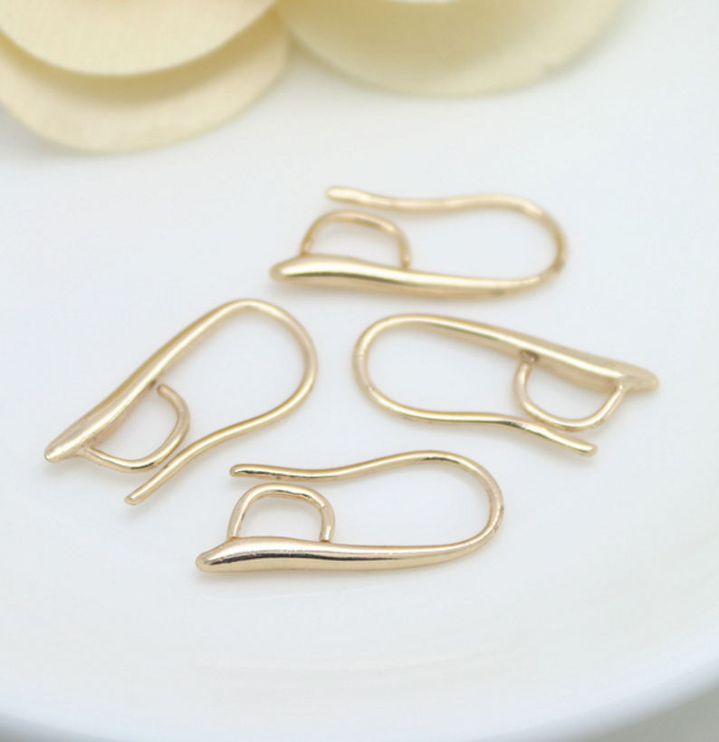 5 pairs of 24k gold plated brass earring hook Xaxe.com