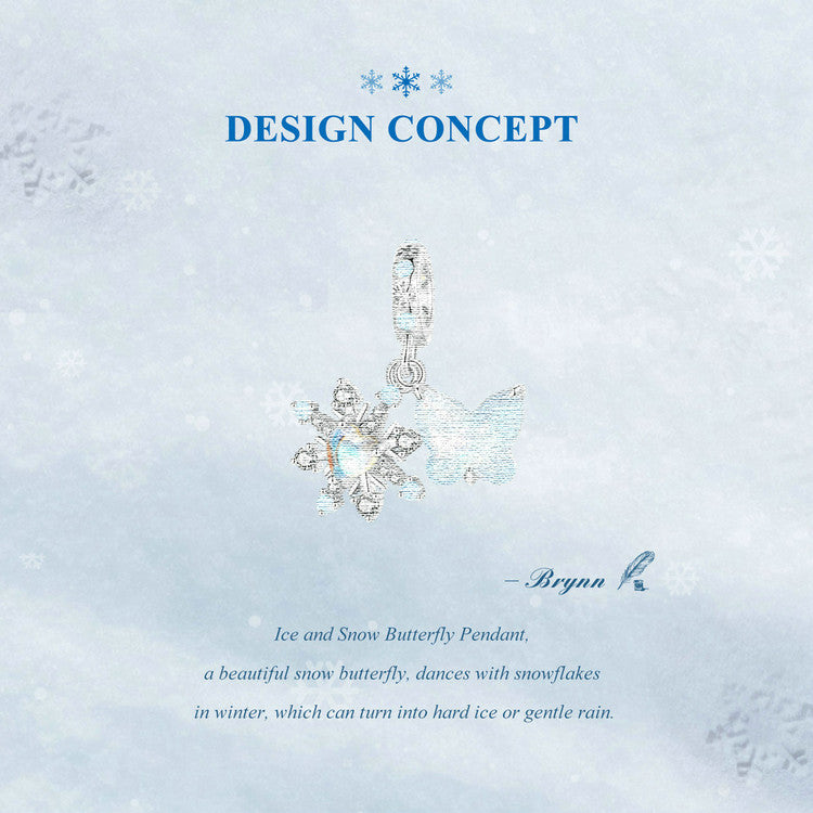 Sterling 925 silver charm the snow butterfly charm pendant fits Pandora charm and European charm bracelet