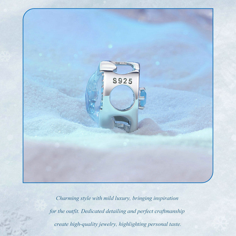 Sterling 925 silver charm the melting ice and snow charm pendant fits Pandora charm and European charm bracelet
