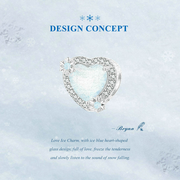 Sterling 925 silver charm the love ice charm pendant fits Pandora charm and European charm bracelet