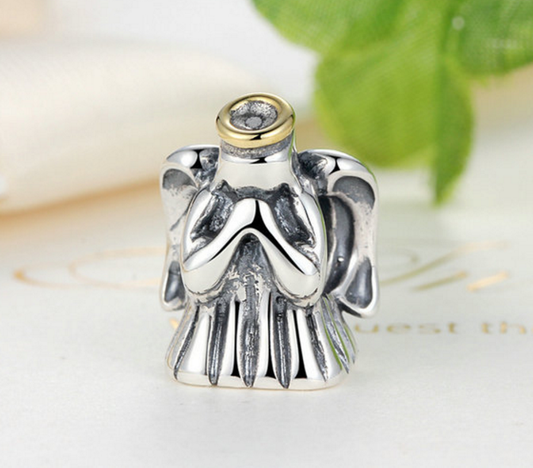 Sterling 925 silver angel charm bead fits Pandora charm and European bracelet Xaxe.com