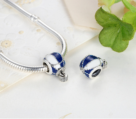 Sterling 925 silver balloon bead fits Pandora charm and European bracelet Xaxe.com