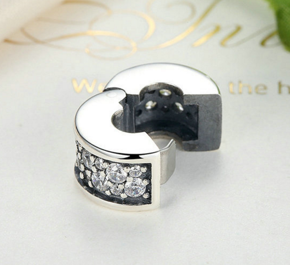 Sterling 925 silver bead cubic zirconia fits Pandora Charm Xaxe.com