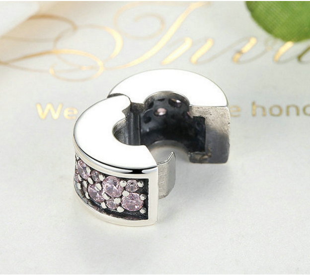 Sterling 925 silver bead cubic zirconia fits Pandora Charm Xaxe.com