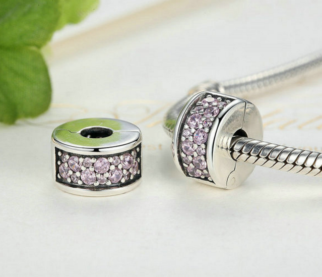 Sterling 925 silver bead cubic zirconia fits Pandora Charm Xaxe.com