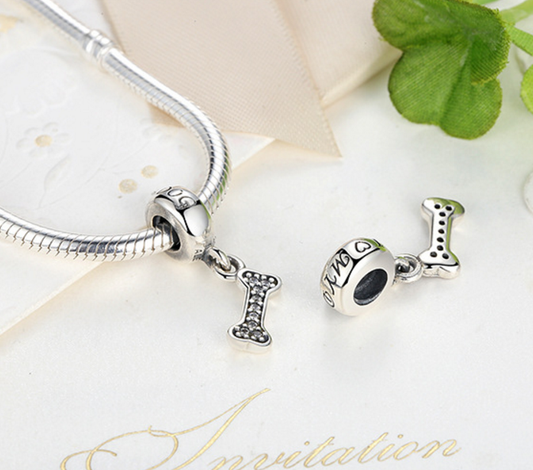 Sterling 925 silver bone zirconia bead fits Pandora Chram and Eurpean bracelet Xaxe.com