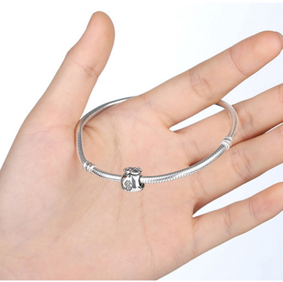 Sterling 925 silver cash symbol beads fits Pandora charm and European bracelet Xaxe.com