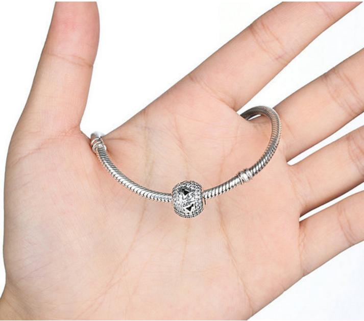 Sterling 925 silver charm Christmas tree round bead pendant fits Pandora charm and European charm bracelet Xaxe.com