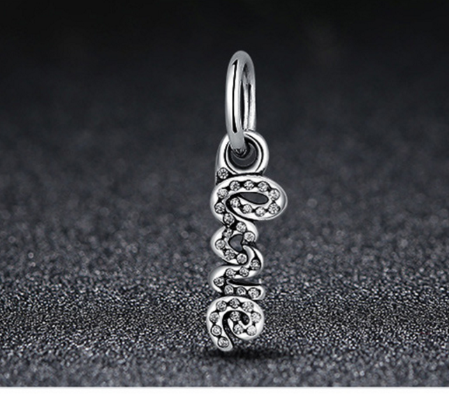 Sterling 925 silver charm LOVE letter bead pendant fits European charm bracelet Xaxe.com