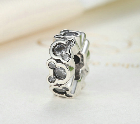 Sterling 925 silver charm Mikey head bead pendant fits Pandora charm and European charm bracelet Xaxe.com