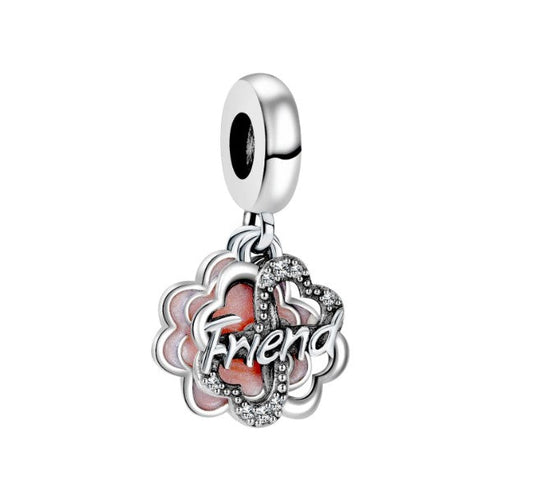 Sterling 925 silver charm The friend bead pendant fits Pandora charm and European charm bracelet Xaxe.com