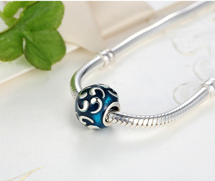 Sterling 925 silver charm art bead pendant fits Pandora charm and European charm bracelet Xaxe.com