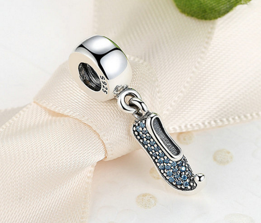 Sterling 925 silver charm ballet shoes bead pendant fits Pandora charm and European charm bracelet Xaxe.com