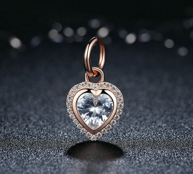 Sterling 925 silver charm beauty love bead pendant fits Pandora charm and European charm bracelet Xaxe.com
