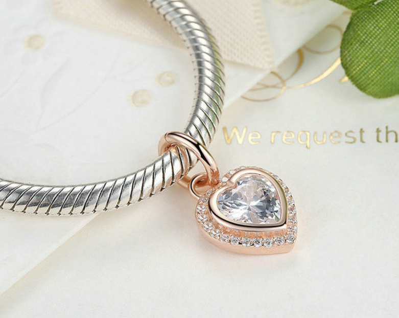 Sterling 925 silver charm beauty love bead pendant fits Pandora charm and European charm bracelet Xaxe.com