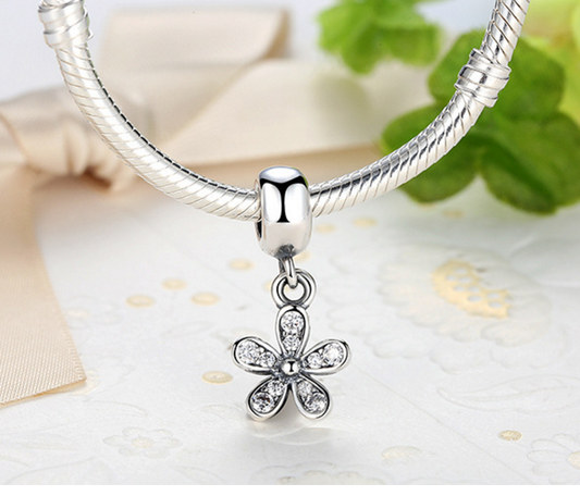 Sterling 925 silver charm clover bead pendant fits Pandora charm and European charm bracelet Xaxe.com