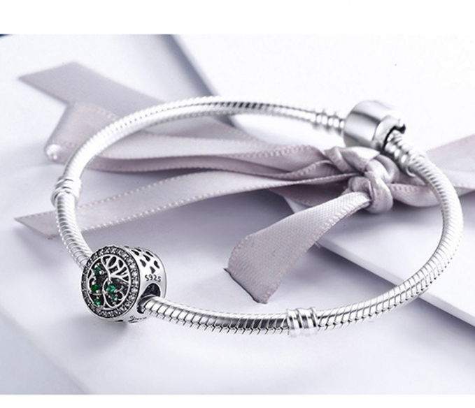 Sterling 925 silver charm elf tree pendant fits Pandora charm and European charm bracelet Xaxe.com