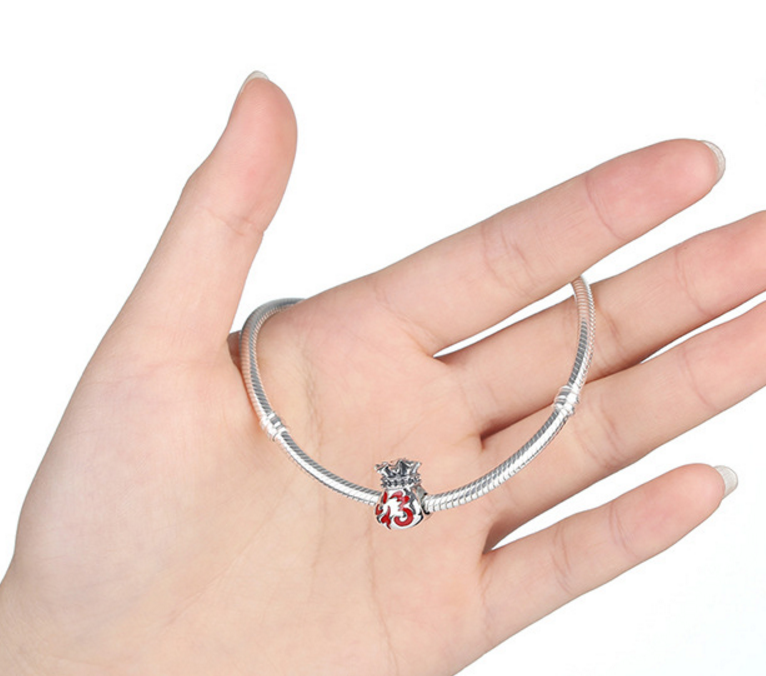 Sterling 925 silver charm fortune symbol bead pendant fits Pandora charm and European charm bracelet Xaxe.com