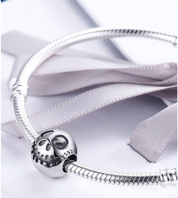 Sterling 925 silver charm ghost face bead pendant fits Pandora charm and European charm bracelet Xaxe.com