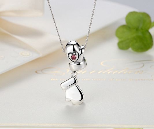 Sterling 925 silver charm glove bead pendant fits European charm bracelet Xaxe.com