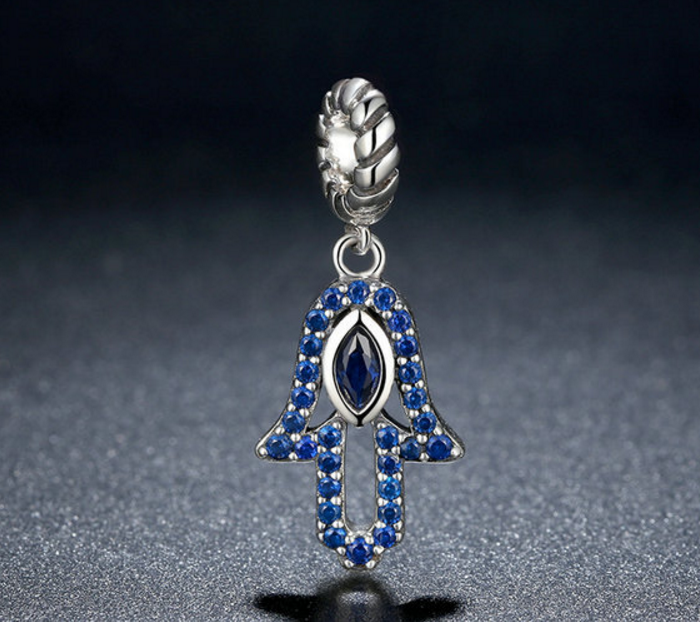 Sterling 925 silver charm god's hand bead pendant fits Pandora charm and European charm bracelet Xaxe.com