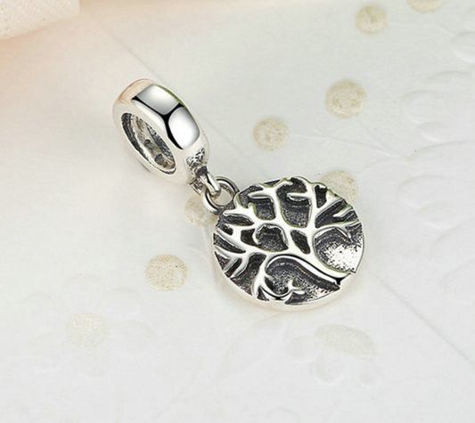 Sterling 925 silver charm green life bead pendant fits Pandora charm and European charm bracelet Xaxe.com