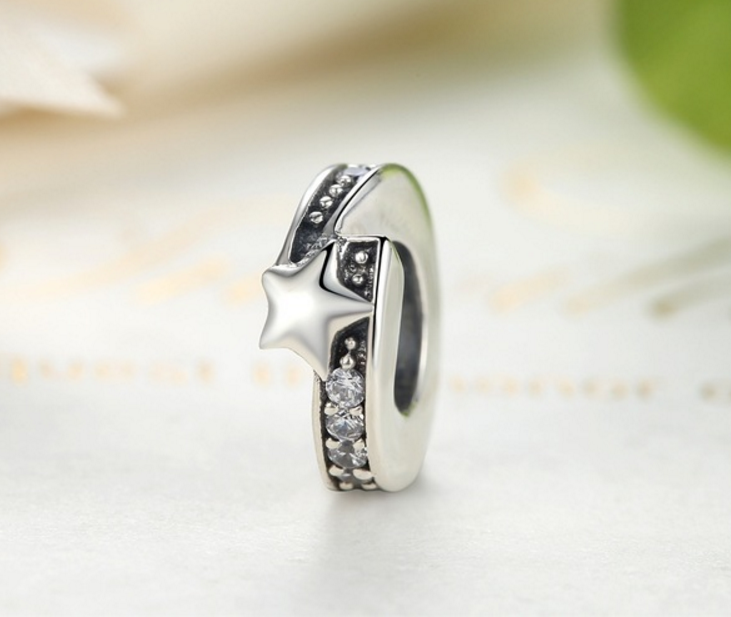 Sterling 925 silver charm life star bead pendant fits Pandora charm and European charm bracelet Xaxe.com