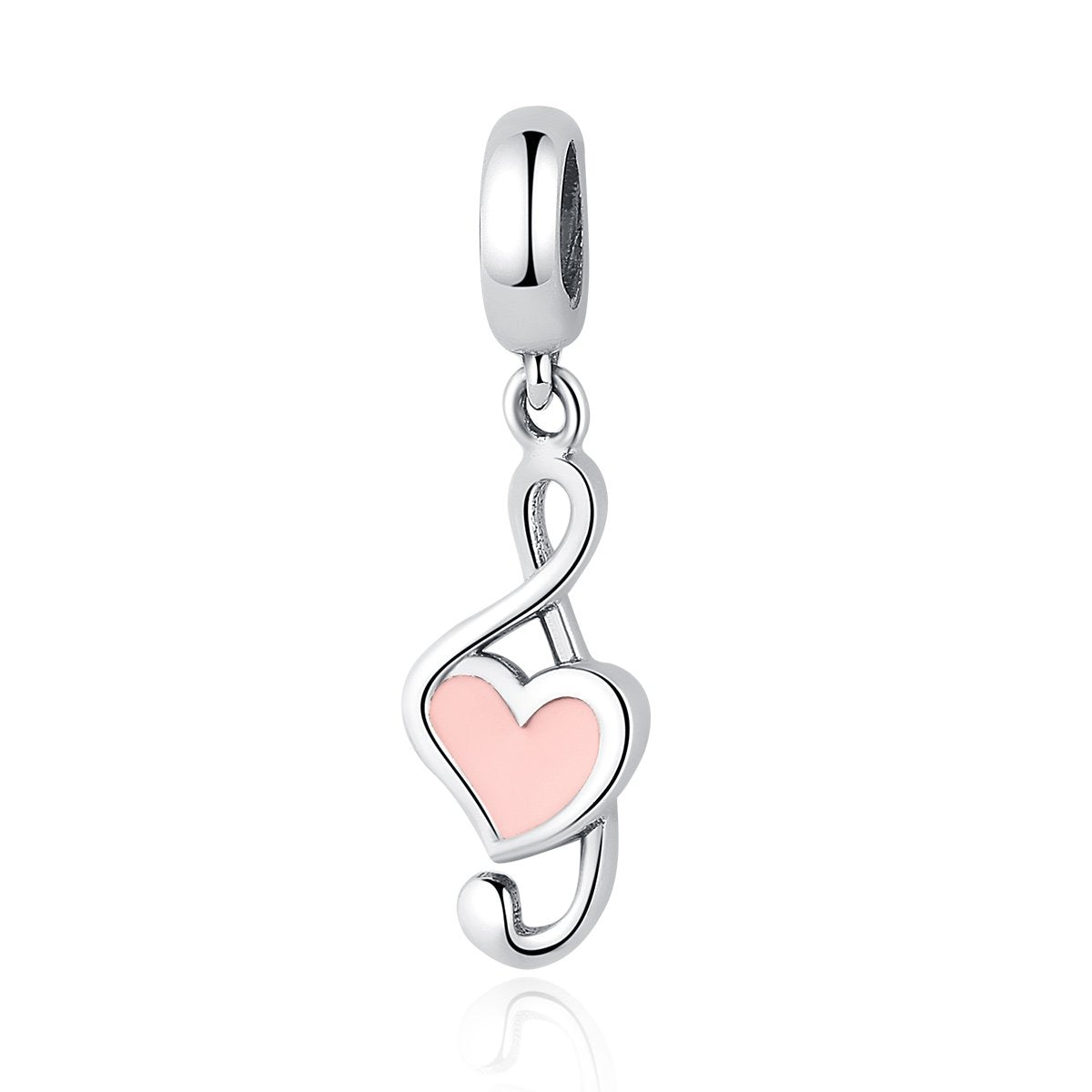 Sterling 925 silver charm music love bead pendant fits Pandora charm and European charm bracelet Xaxe.com