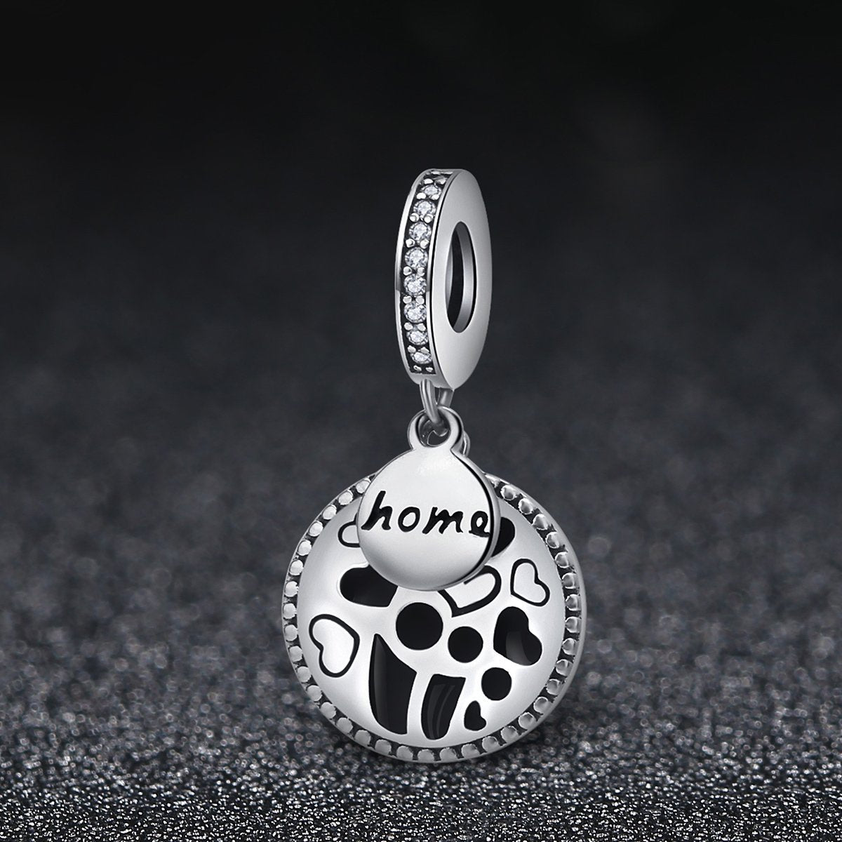 Sterling 925 silver charm my home bead pendant fits Pandora charm and European charm bracelet Xaxe.com