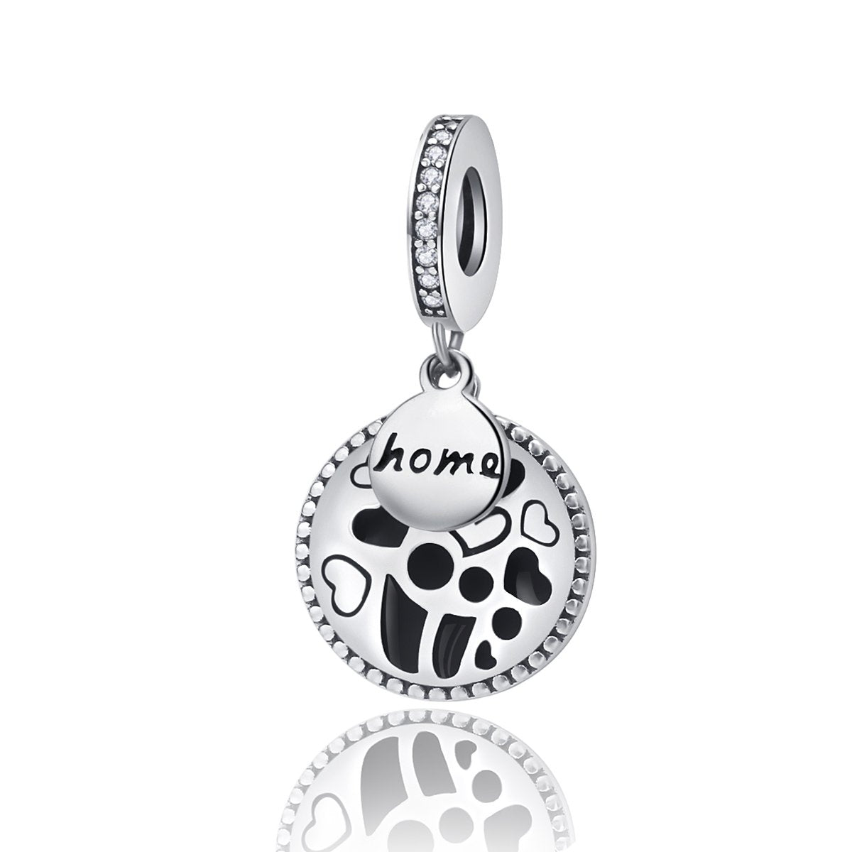 Sterling 925 silver charm my home bead pendant fits Pandora charm and European charm bracelet Xaxe.com