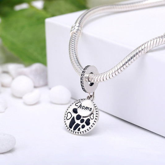 Sterling 925 silver charm my home bead pendant fits Pandora charm and European charm bracelet Xaxe.com