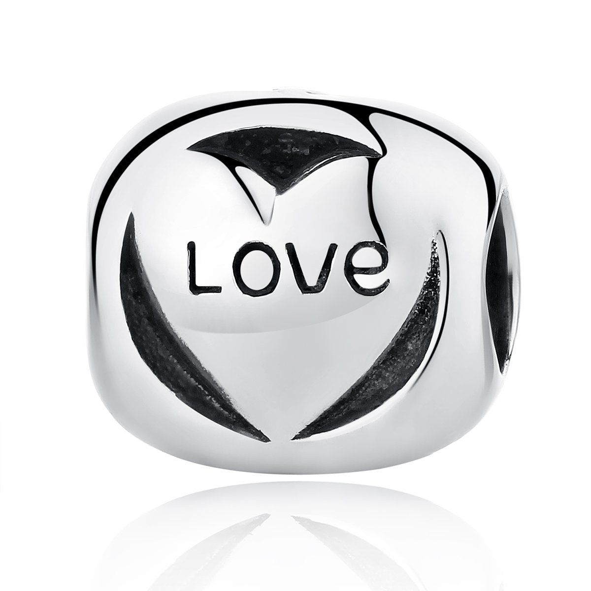 Sterling 925 silver charm ninja love bead pendant fits Pandora charm and European charm bracelet Xaxe.com