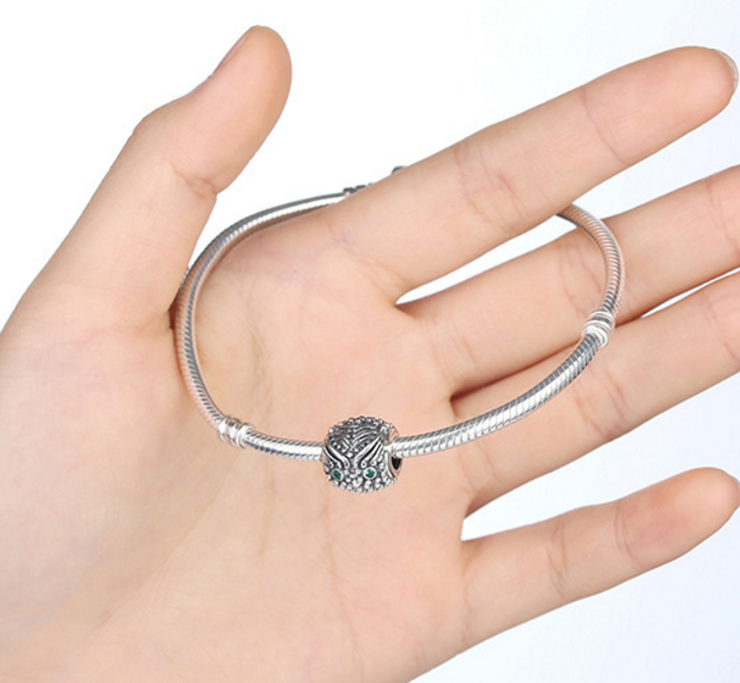 Sterling 925 silver charm owl bead pendant fits European charm bracelet Xaxe.com
