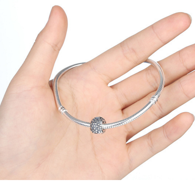 Sterling 925 silver charm plum blossom bead pendant fits European style bracelet Xaxe.com