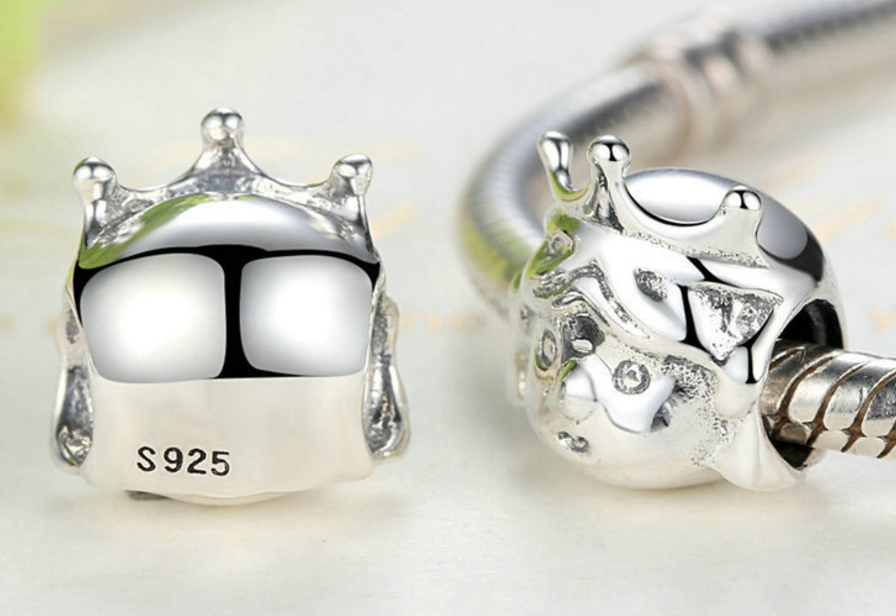 Sterling 925 silver charm prince or princess bead pendant fits Pandora charm and European charm bracelet Xaxe.com